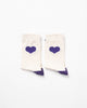 Heart Socks - Oatmeal & Purple