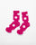 Polka Love Socks - Fuchsia & Oatmeal