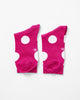 Polka Love Socks - Fuchsia & Oatmeal