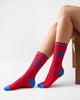 Starstruck Socks - Red & Cobalt Blue