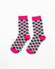 Checkers Socks - Black & Oatmeal
