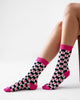 Checkers Socks - Black & Oatmeal