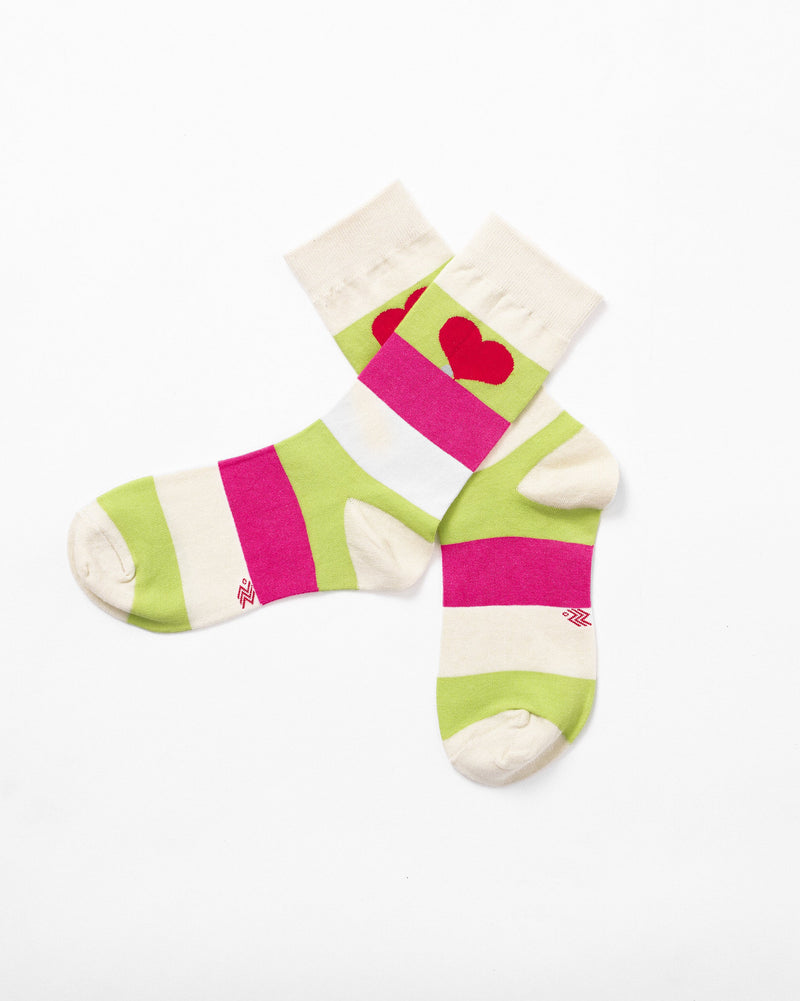 Lovestruck Socks - Fuchsia & Lime