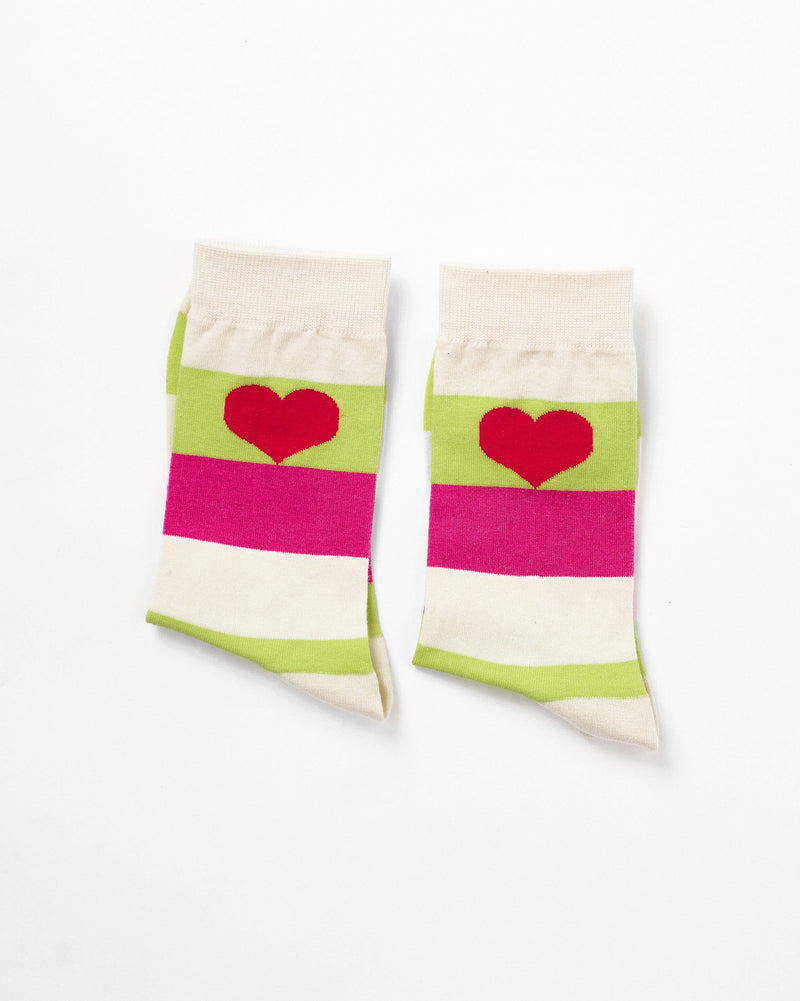 Lovestruck Socks - Fuchsia & Lime