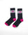 Flowerbed Socks - Black & Fuchsia