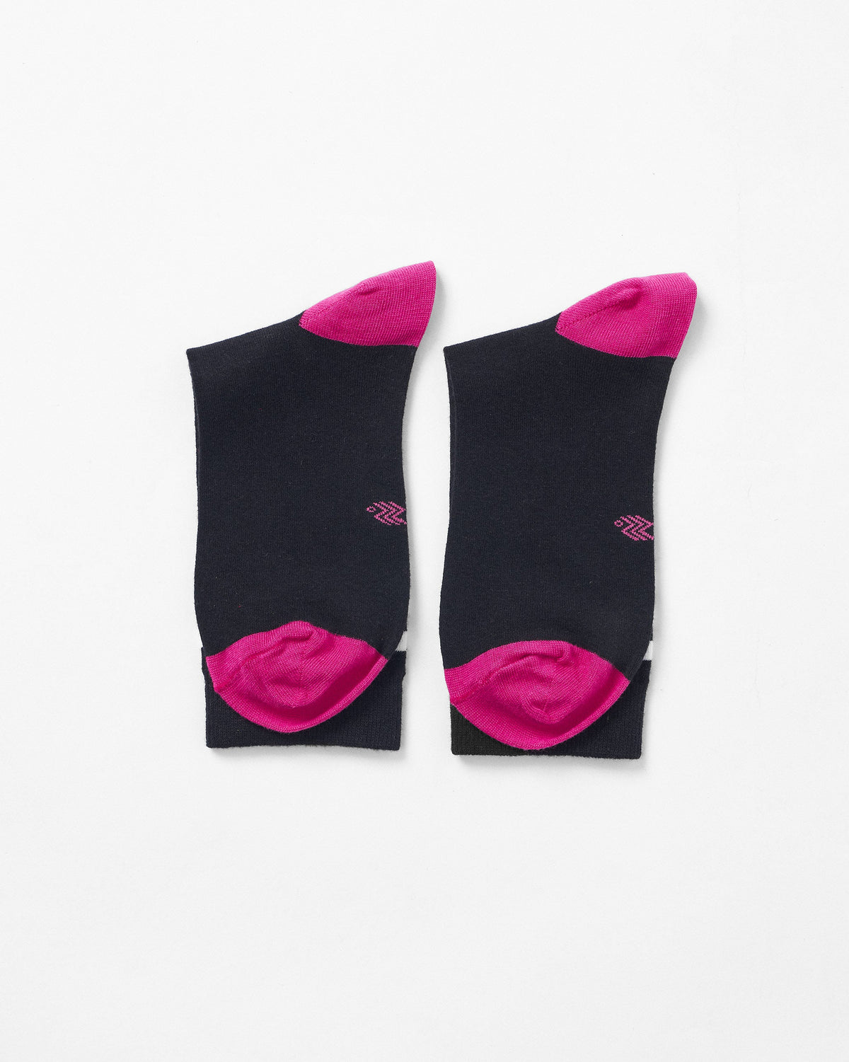 Flowerbed Socks - Black & Fuchsia