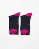 Flowerbed Socks - Black & Fuchsia