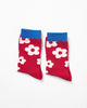 Cherry Blossom Socks - Red & Oatmeal