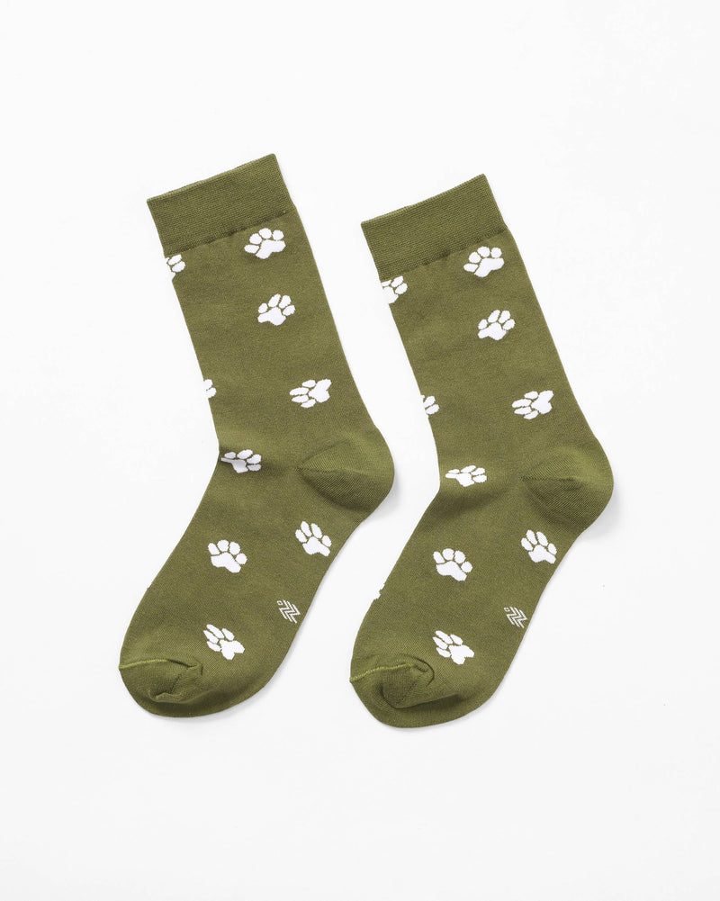 Nicobark Socks - Olive & Oatmeal