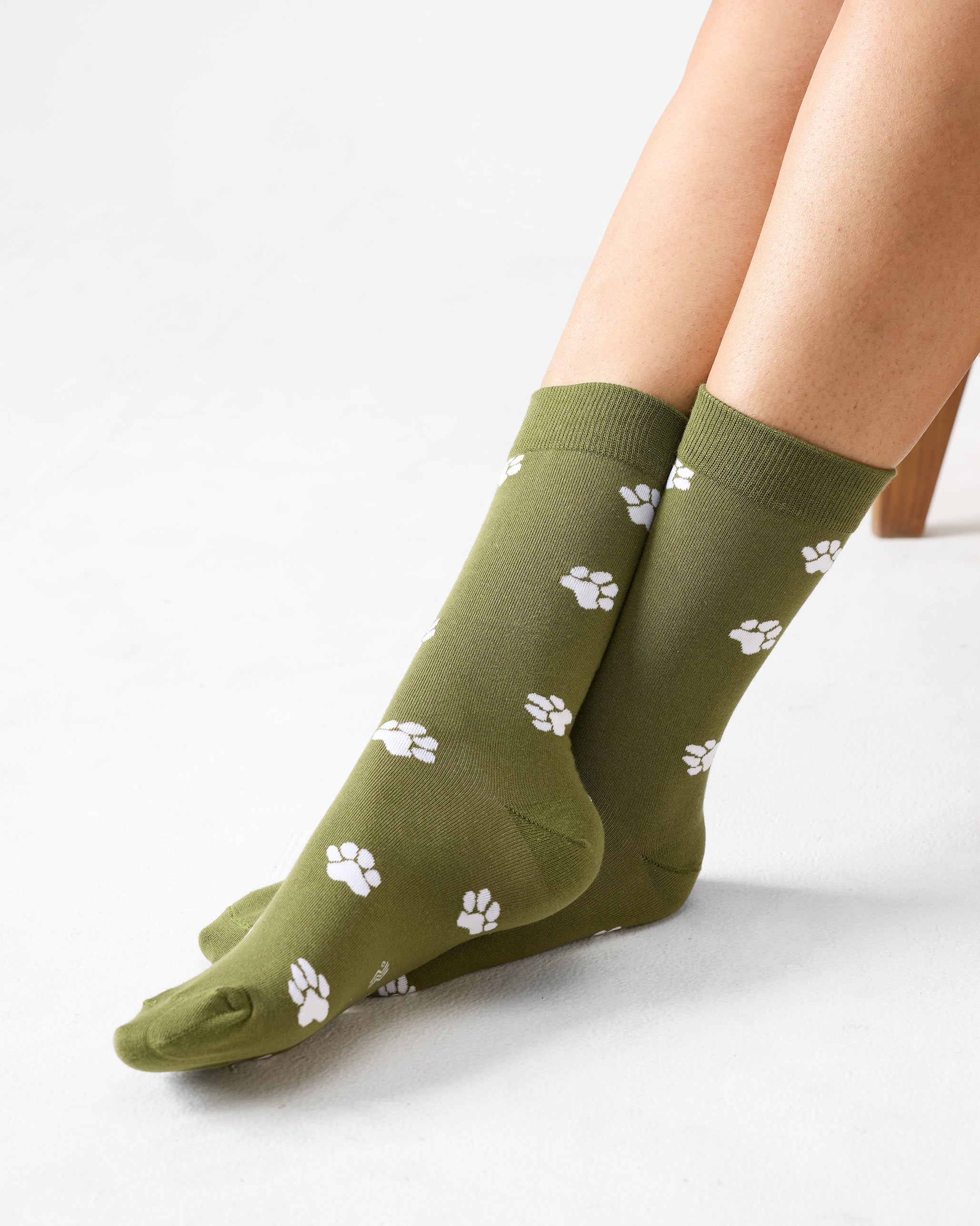 Nicobark Socks - Olive & Oatmeal