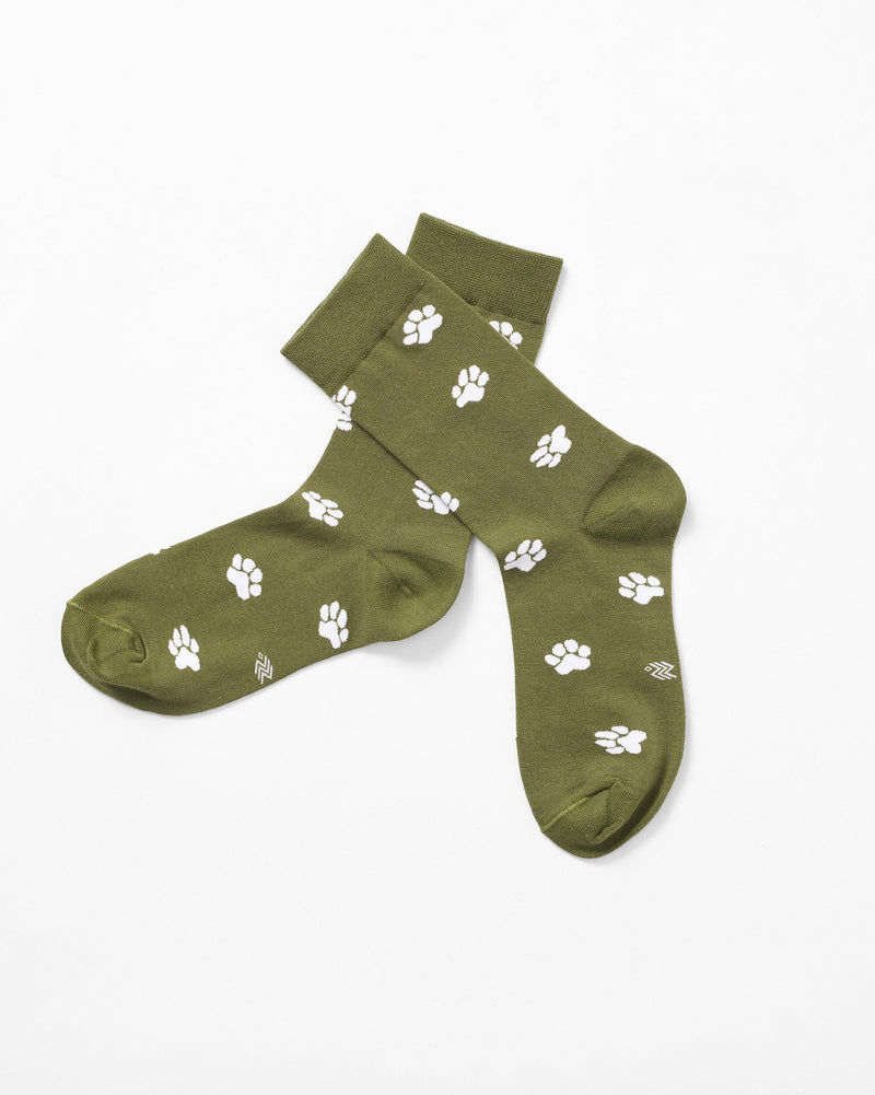 Nicobark Socks - Olive & Oatmeal