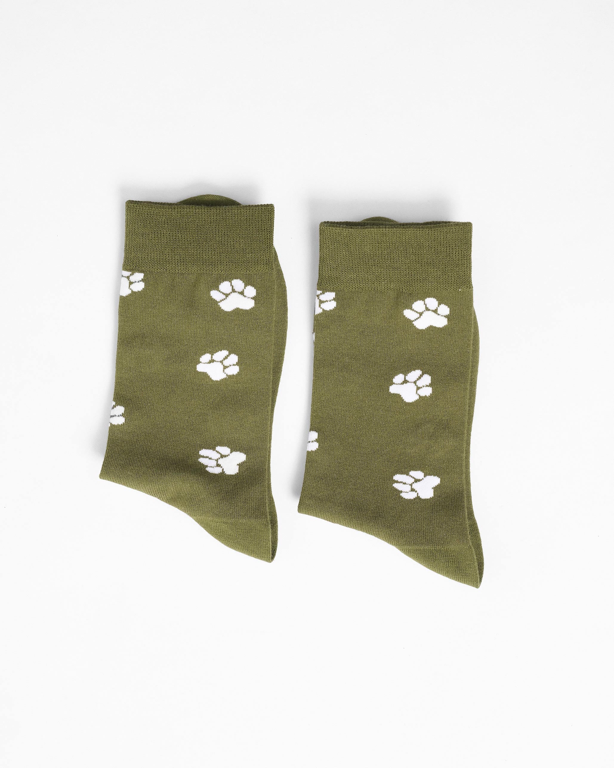 Nicobark Socks - Olive & Oatmeal