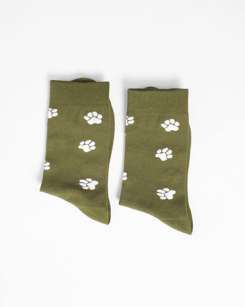 Nicobark Socks - Olive & Oatmeal