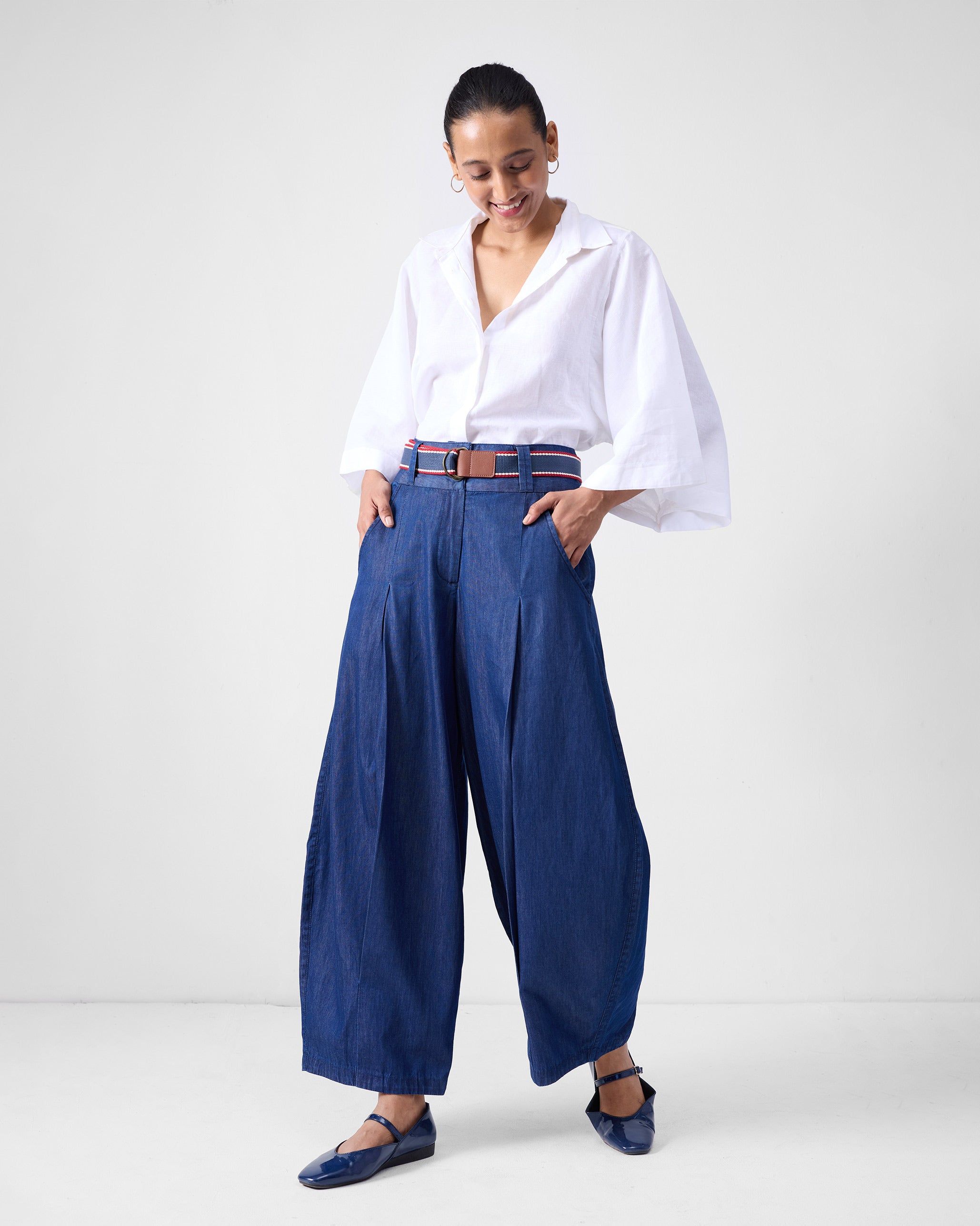 Nico Belt - Navy & Red