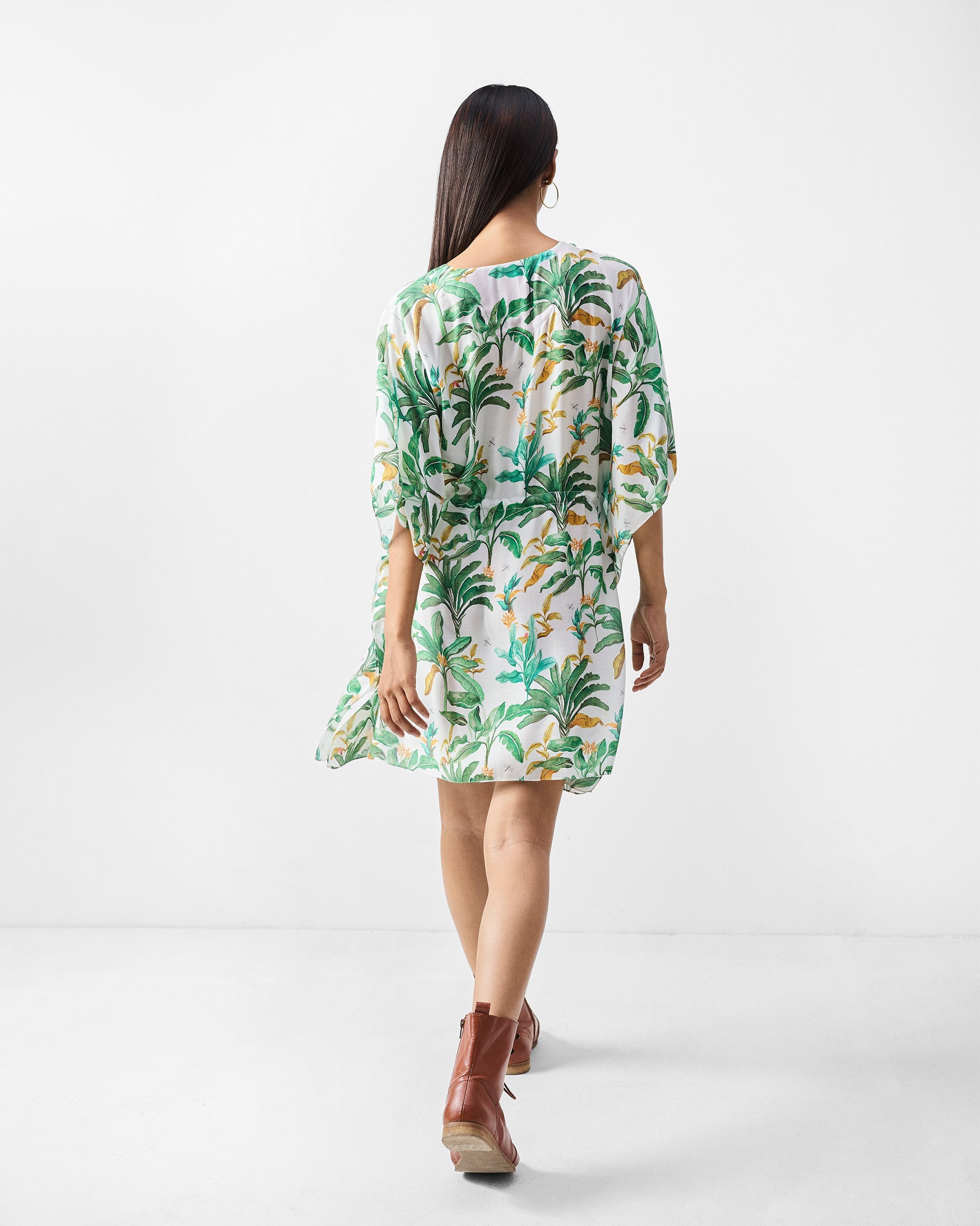 Munnar Kaftan - Green Printed