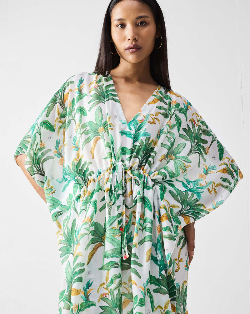 Munnar Kaftan - Green Printed