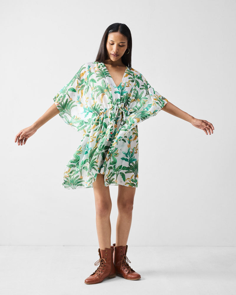 Munnar Kaftan - Green Printed