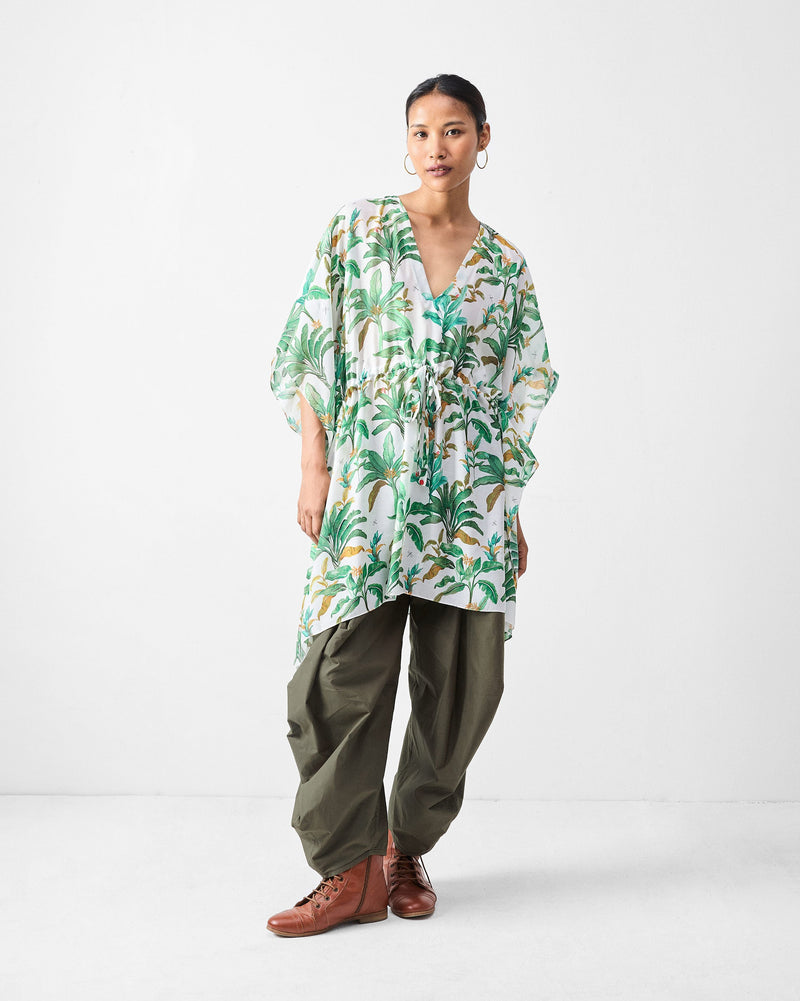 Munnar Kaftan - Green Printed