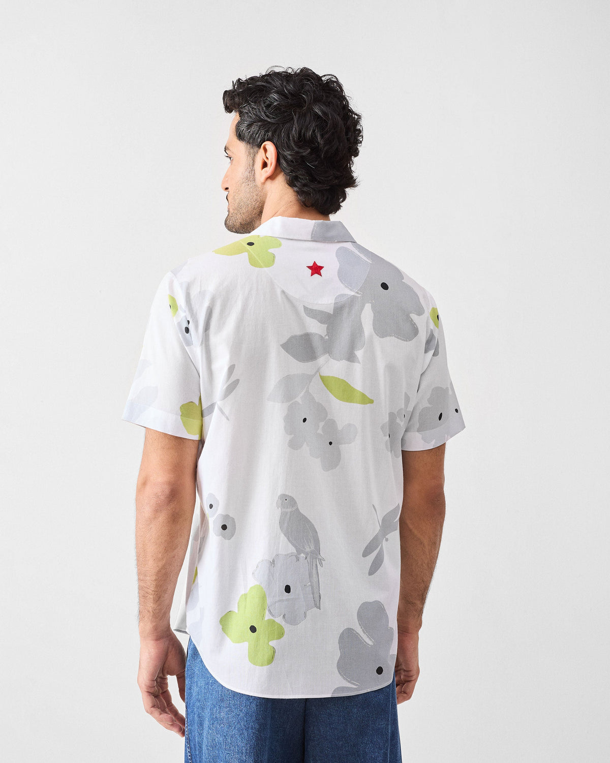 Mistari Shirt - Charcoal Printed