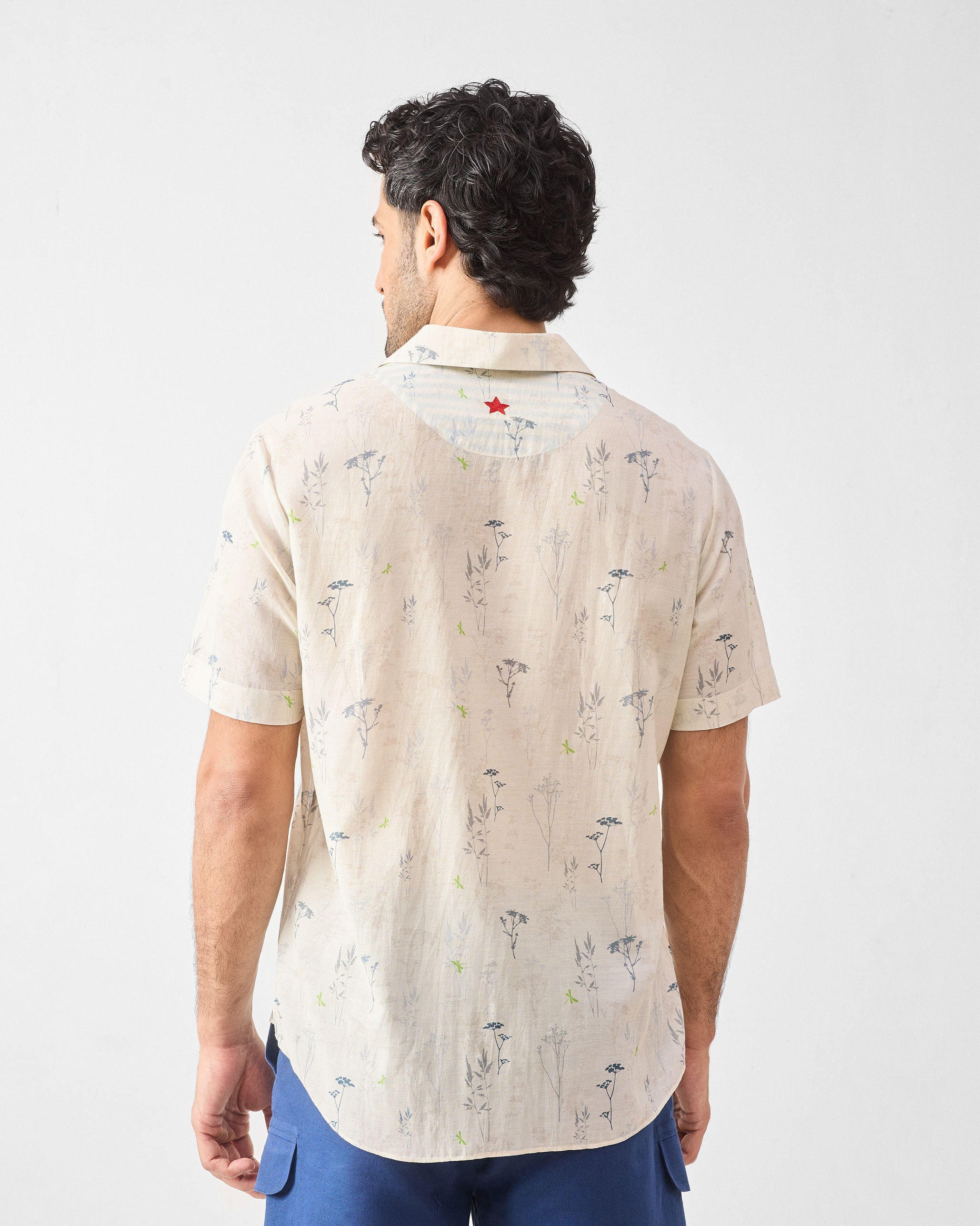Mistari Shirt - Grey Printed