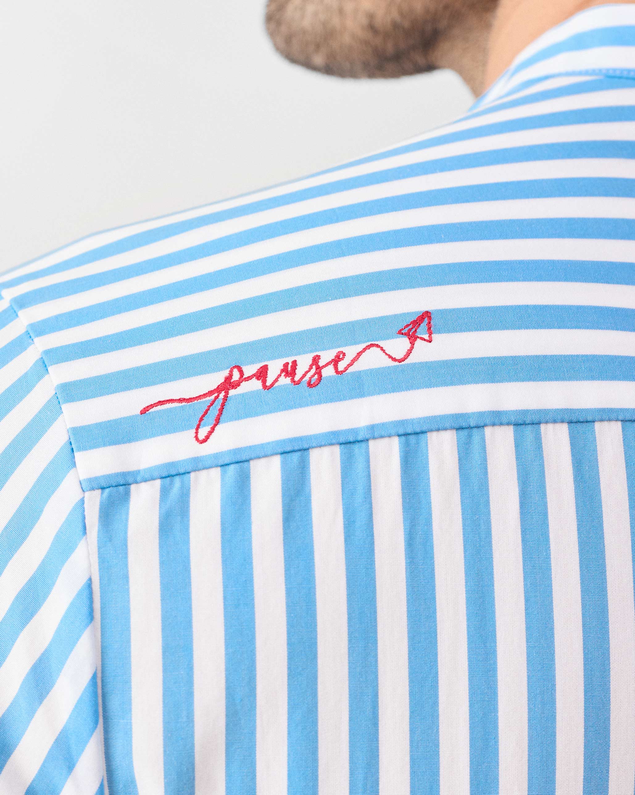 Ross Shirt - Blue & White Stripes