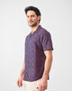 Mistari Shirt - Navy Printed