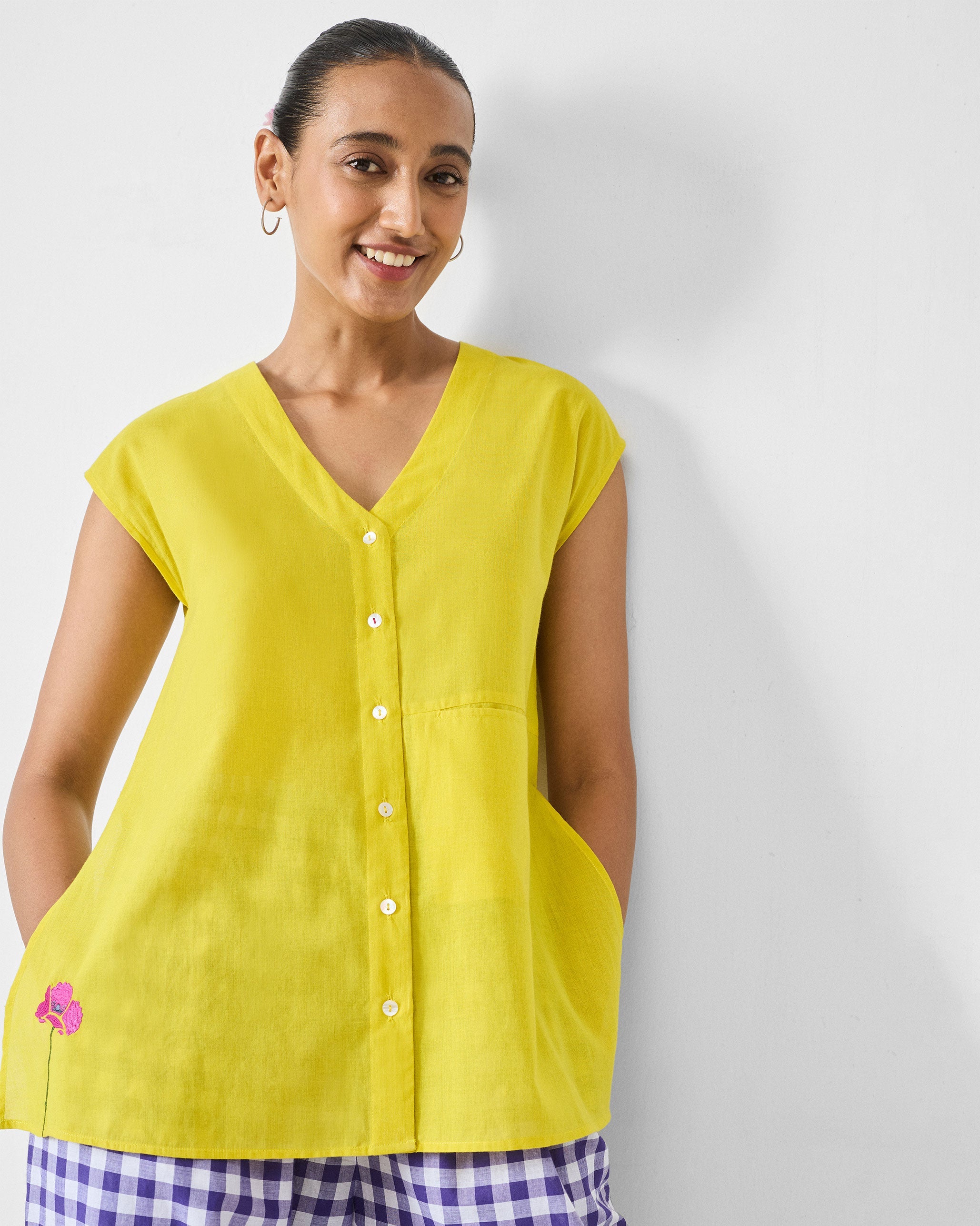 Pocket Top - Chartreuse