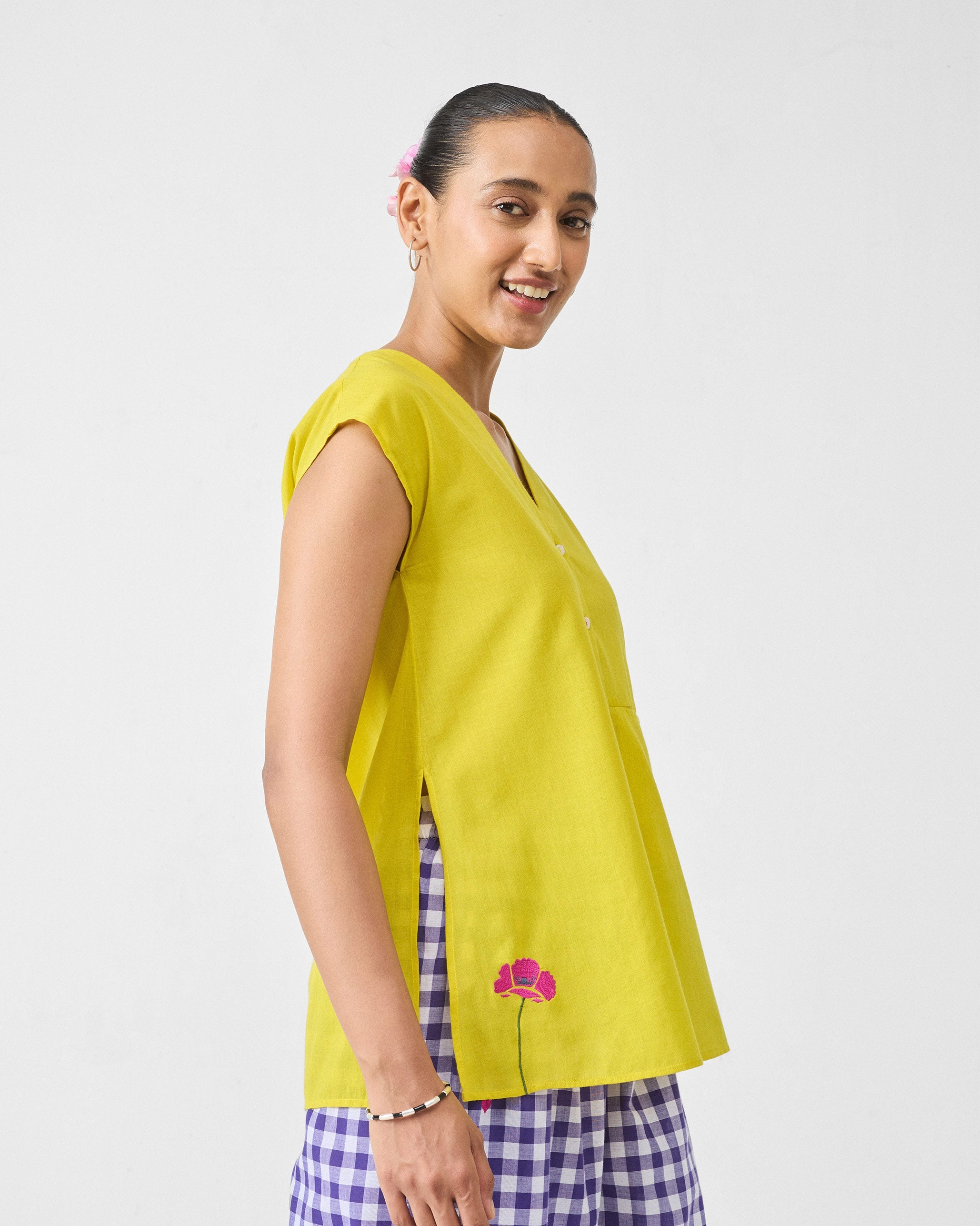 Pocket Top - Chartreuse