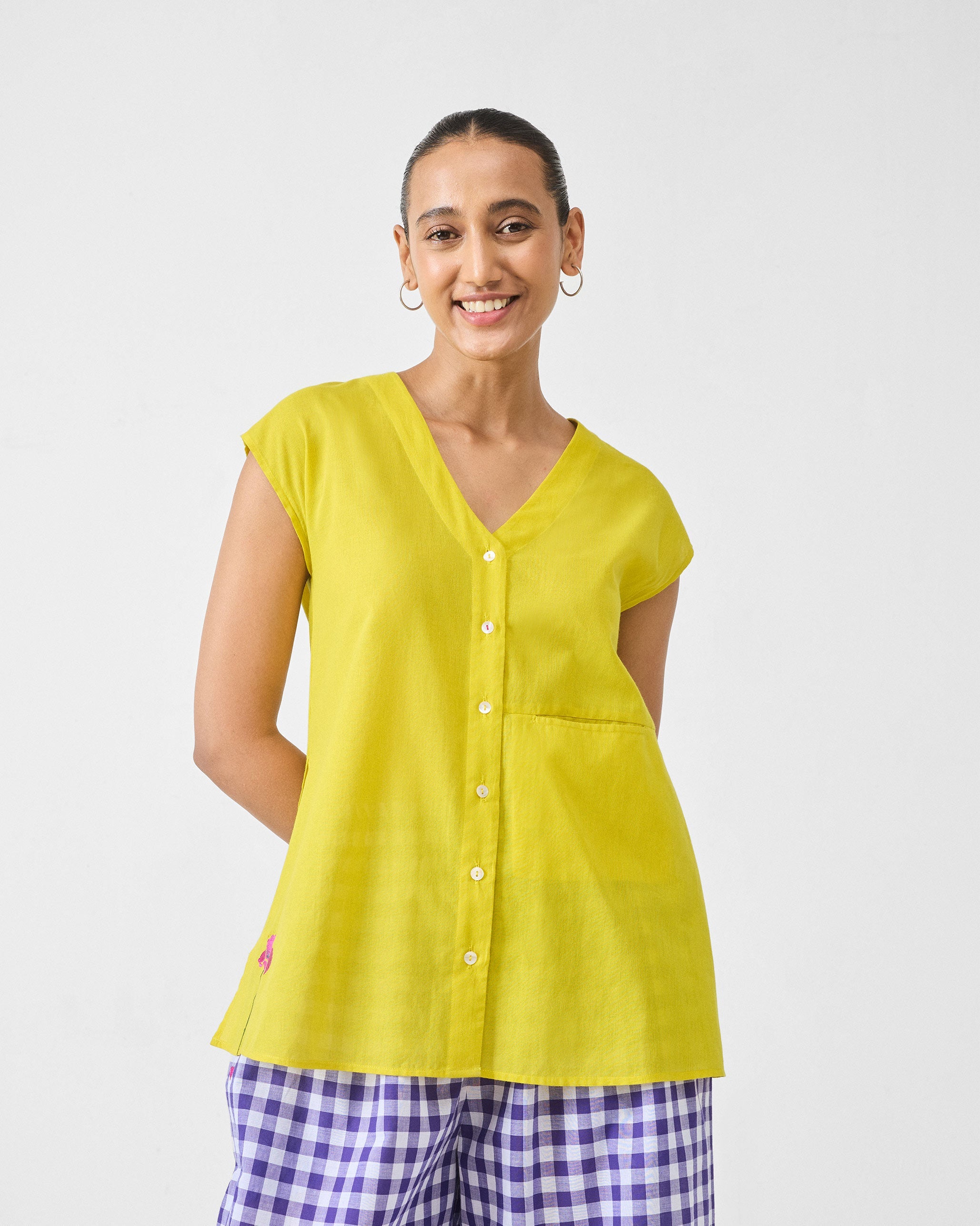 Pocket Top - Chartreuse