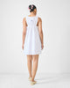 Short Racerback Dress - White & Fuchsia