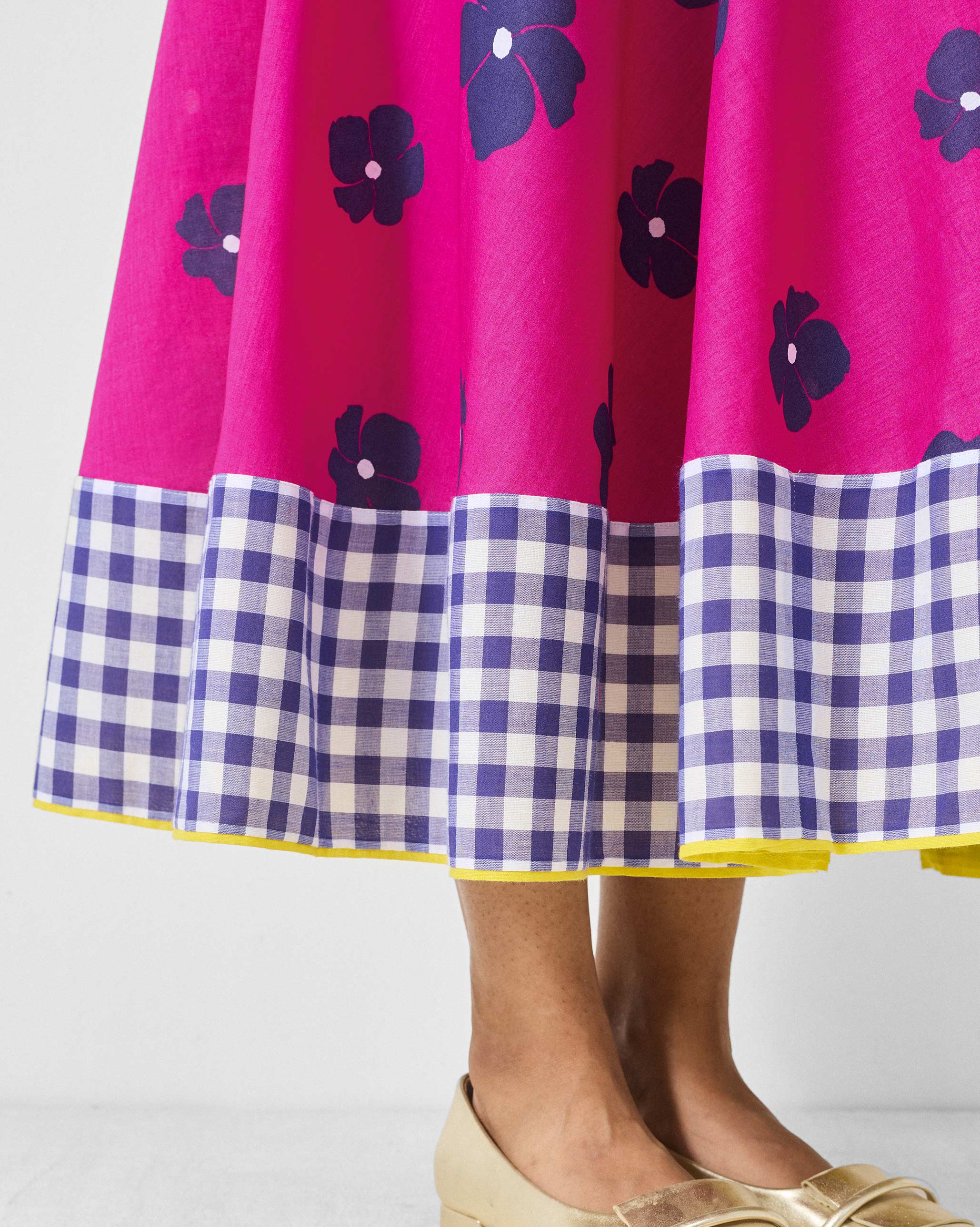 Karibu Dress - Fuchsia & Purple Printed