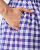 Wide Paper Bag Trousers - Purple & White Checks