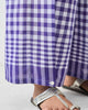 Wide Paper Bag Trousers - Purple & White Checks