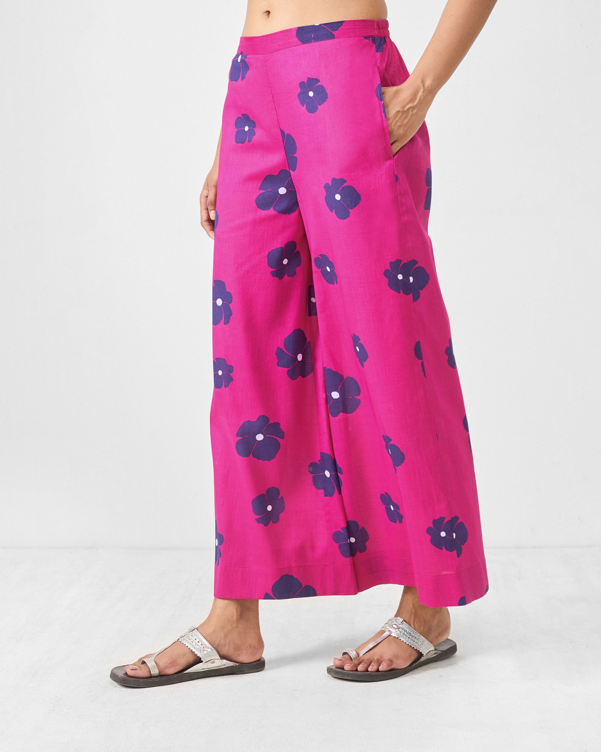 Basic Pyjama - Fuchsia & Purple Printed
