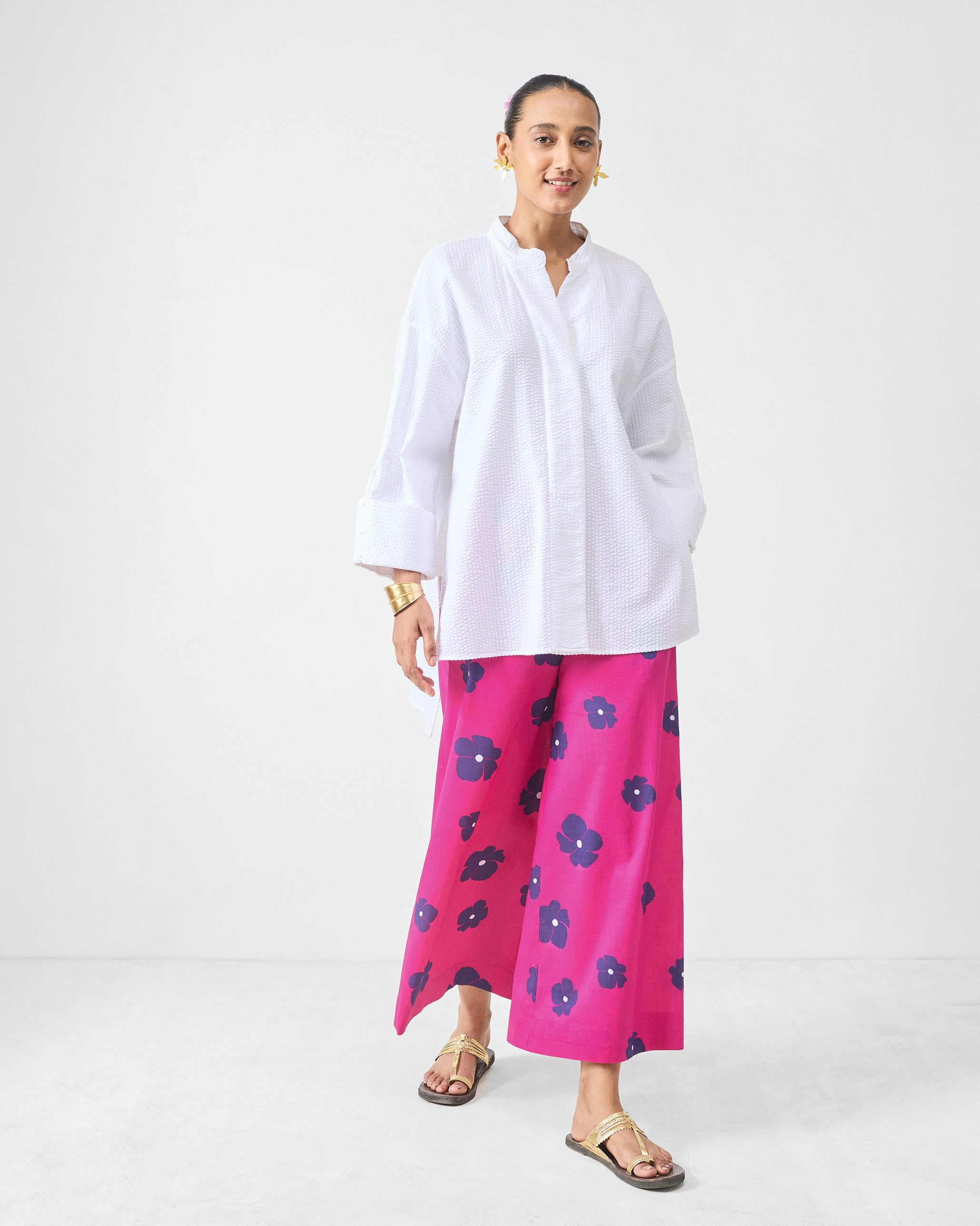 Basic Pyjama - Fuchsia & Purple Printed