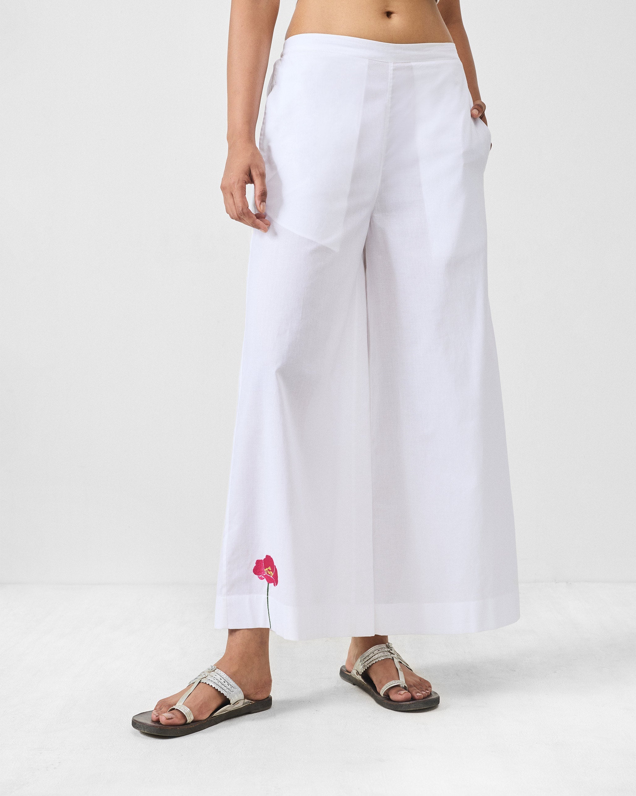 Basic Pyjama - White & Fuchsia