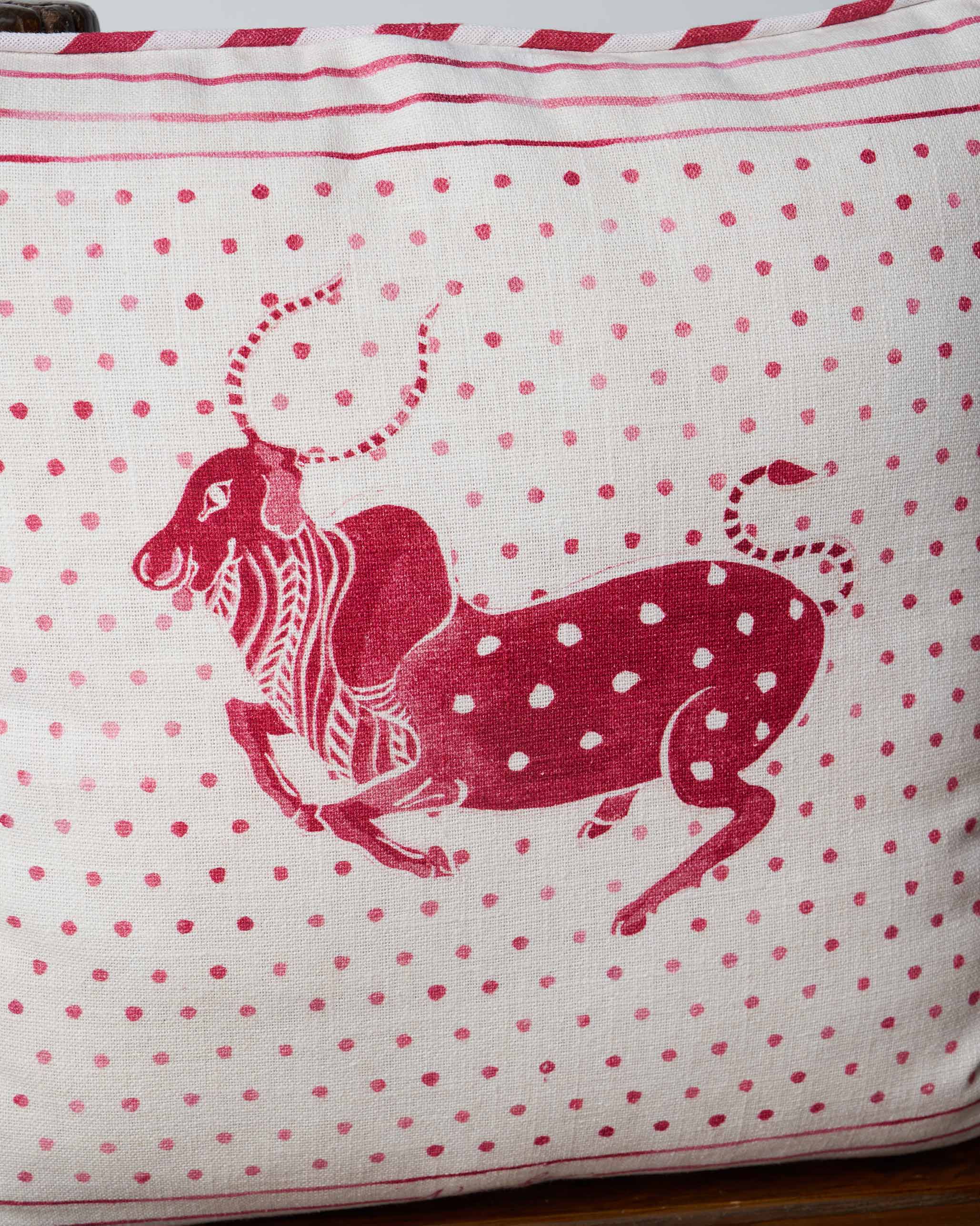 Leaping Bull Cushion Cover