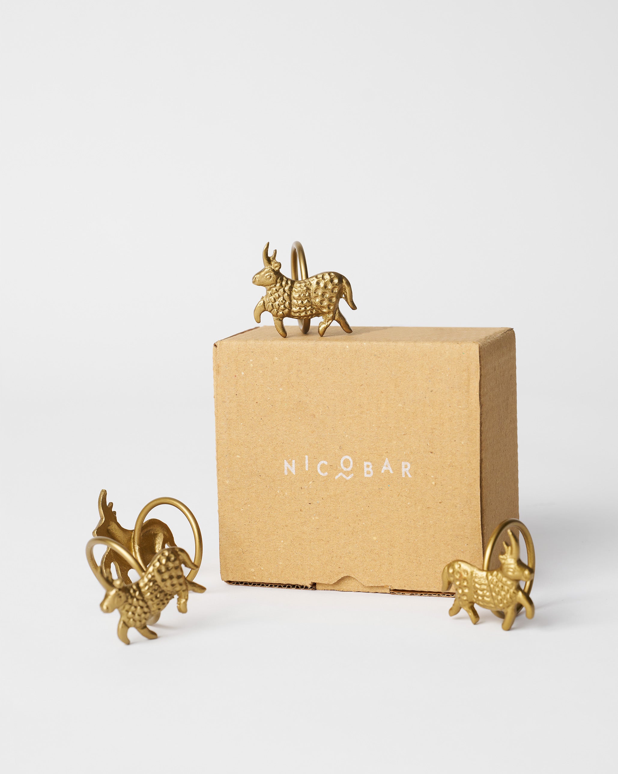 Bull Napkin Ring - Set of 4