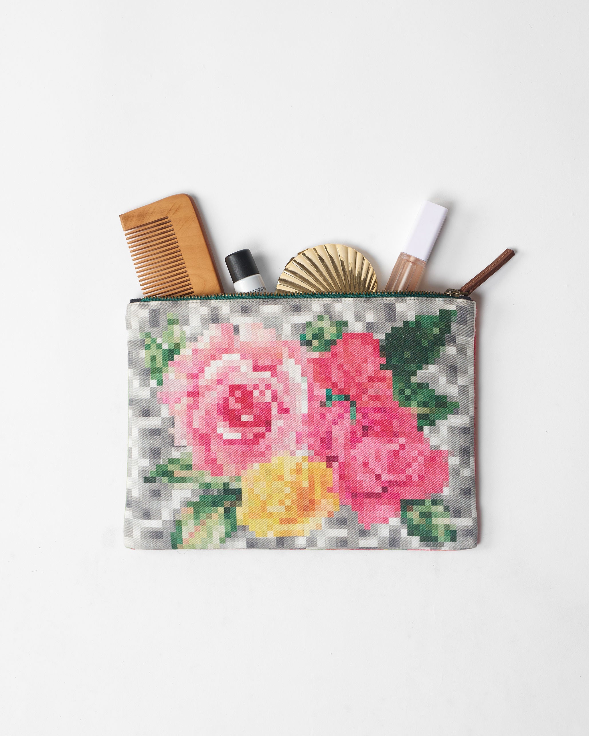 Mosaic Flower Pouch - Multicolor