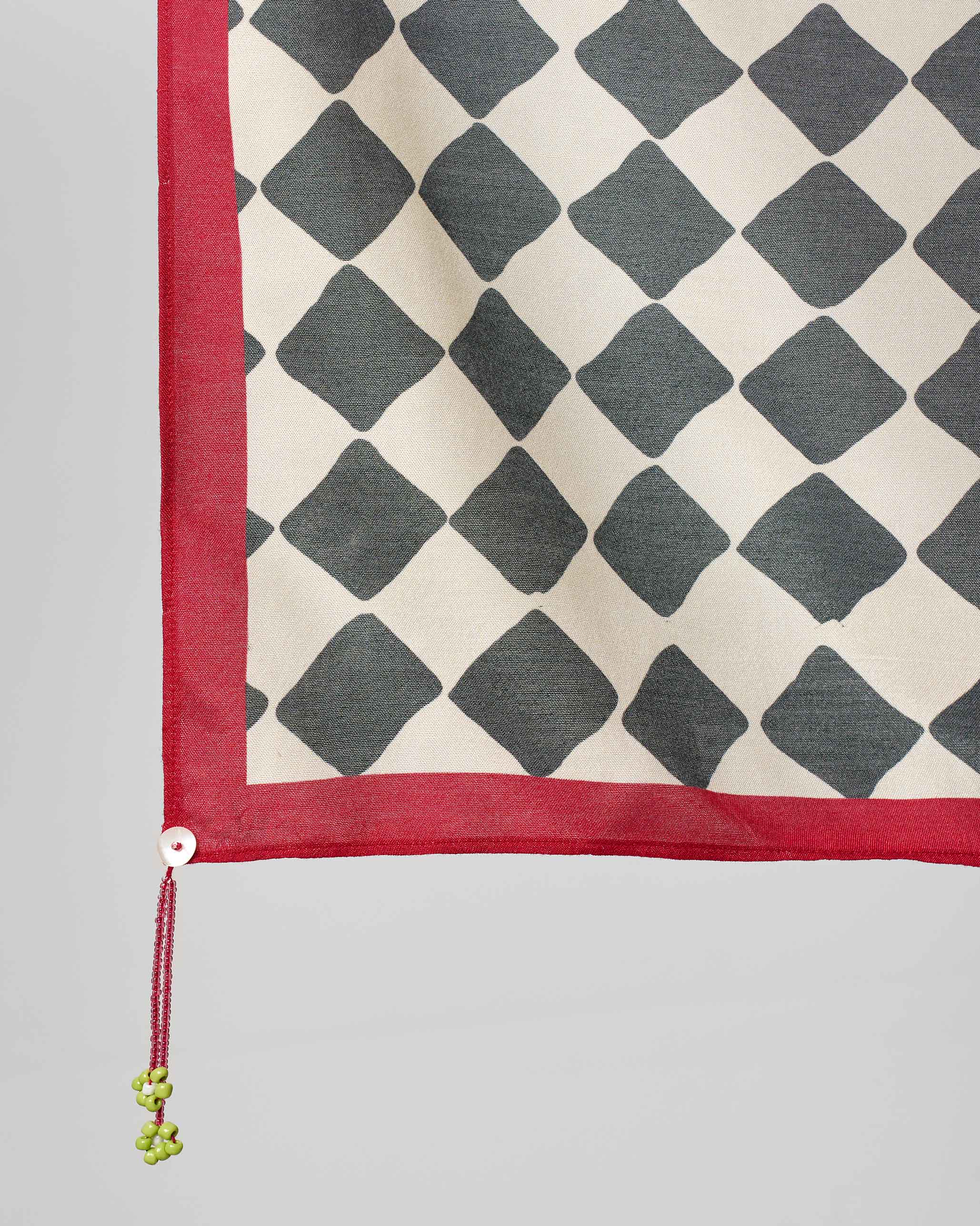 Nura Scarf - Ivory & Charcoal