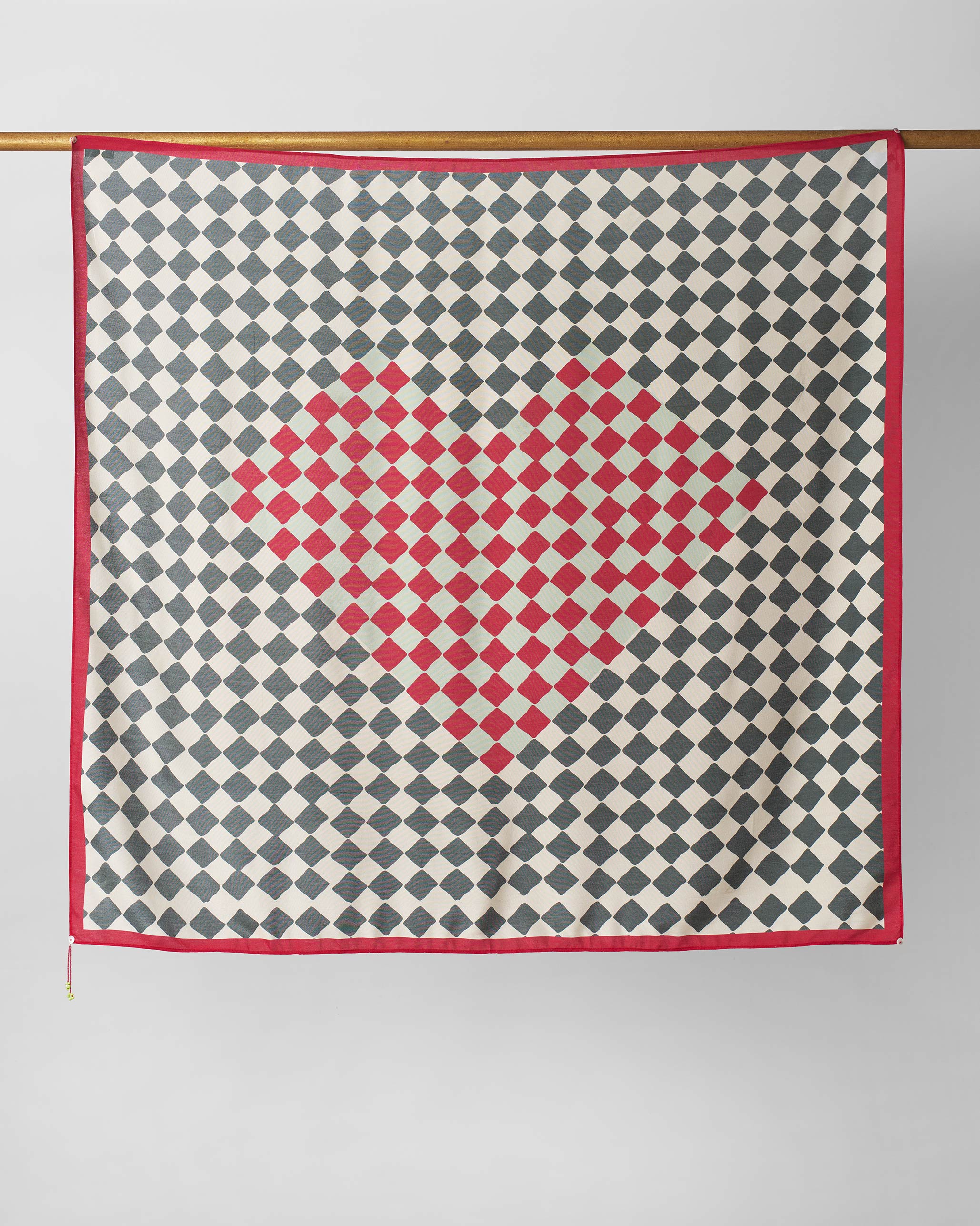 Nura Scarf - Ivory & Charcoal