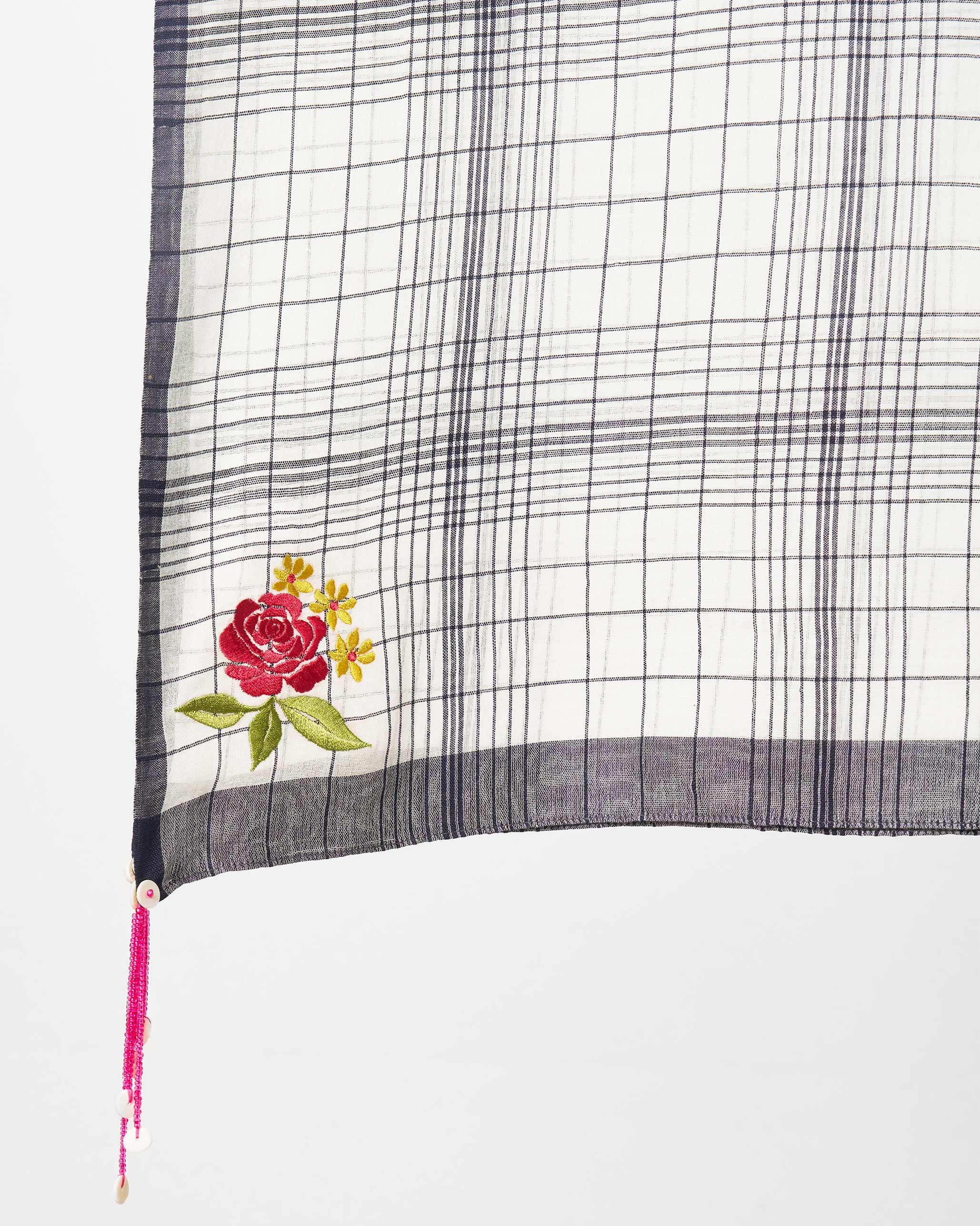 Muse Scarf - Ivory & Black