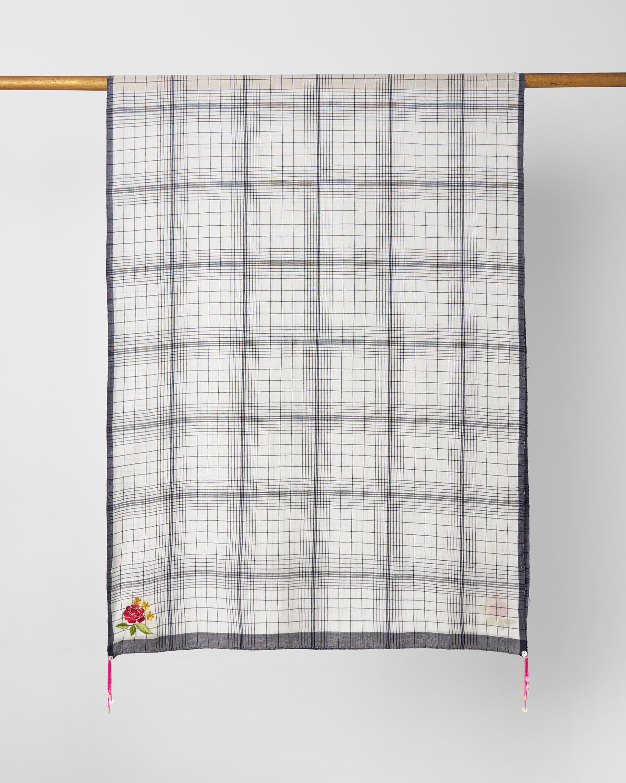 Muse Scarf - Ivory & Black