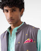 Drift Pocket Square - Yellow & Fuchsia