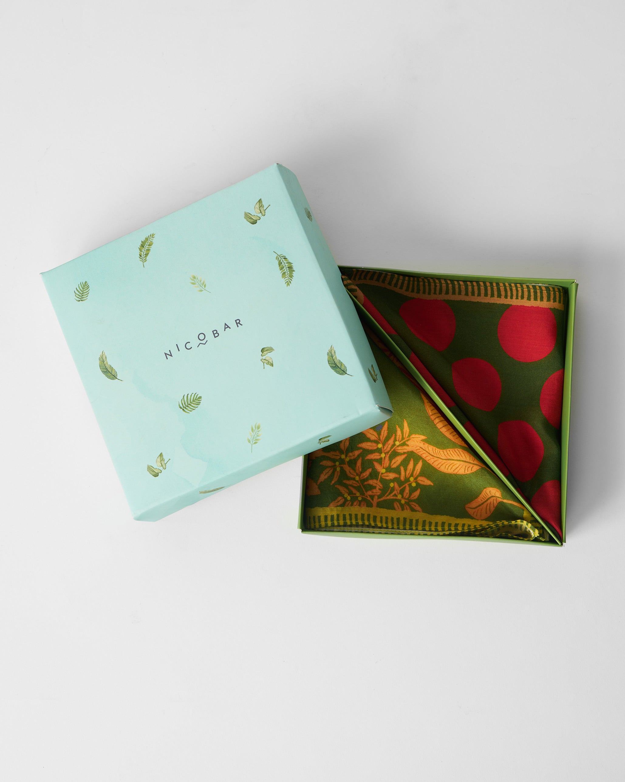 Arka Pocket Square - Olive & Red