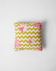 Chevron Lotus Car Cushion - Yellow
