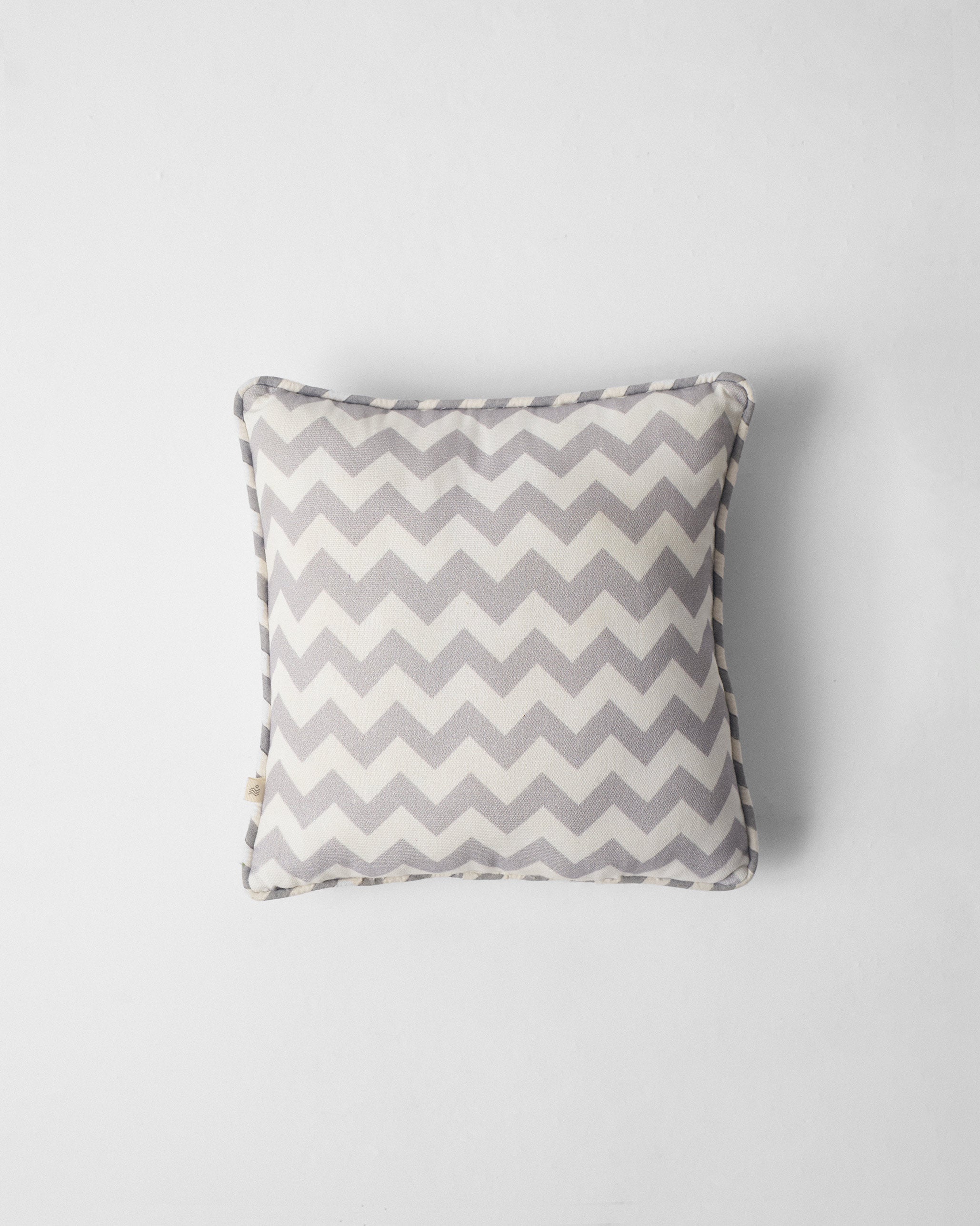 Chevron Lotus Car Cushion - White