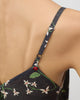 Handkerchief Top - Charcoal Print