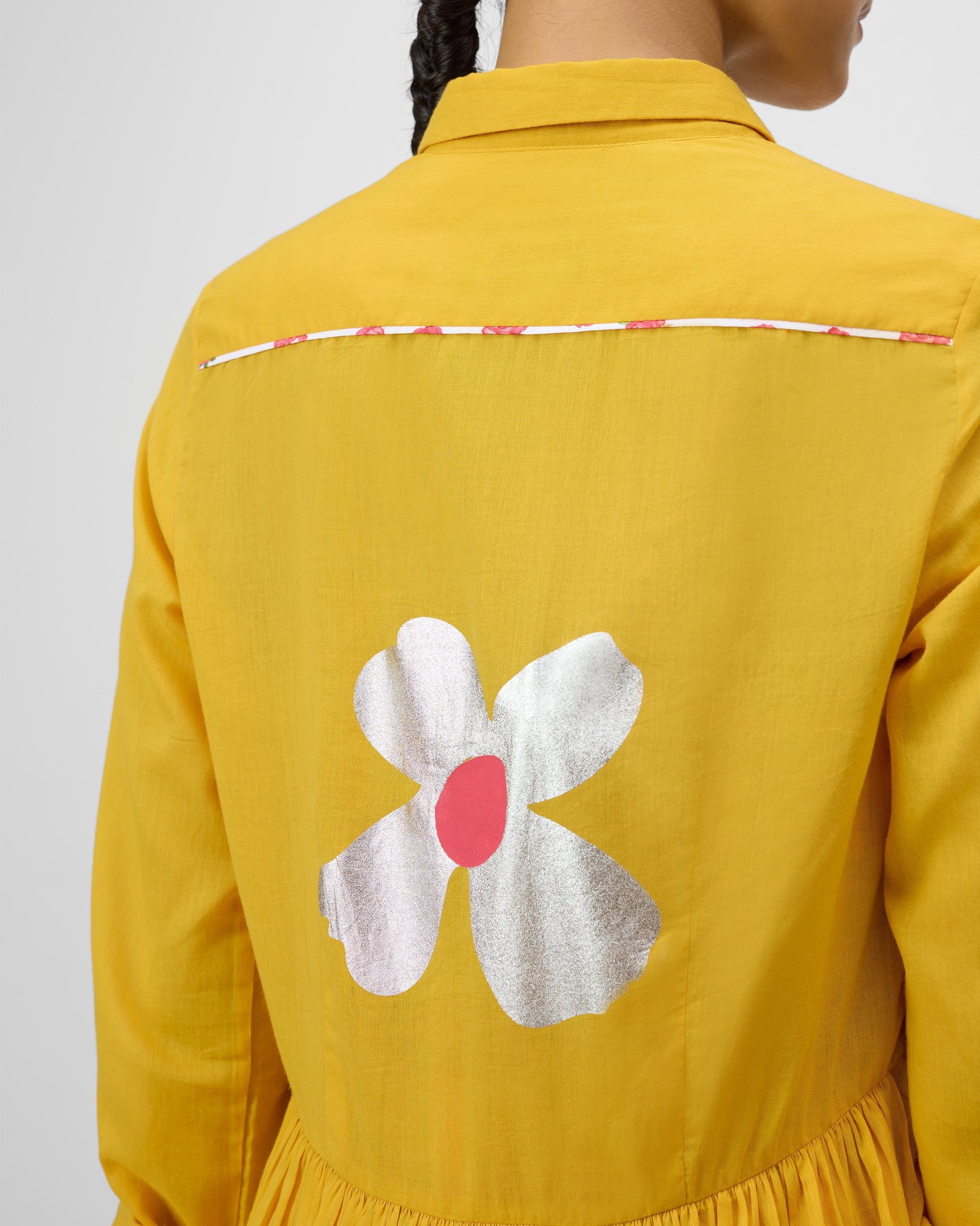 Aurora Dress with Slip - Turmeric Yellow