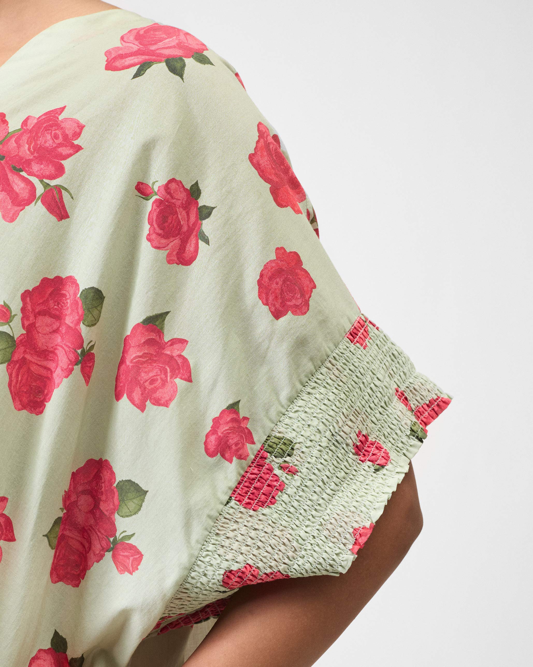 Calicut Kurta - Mint & Watermelon Print